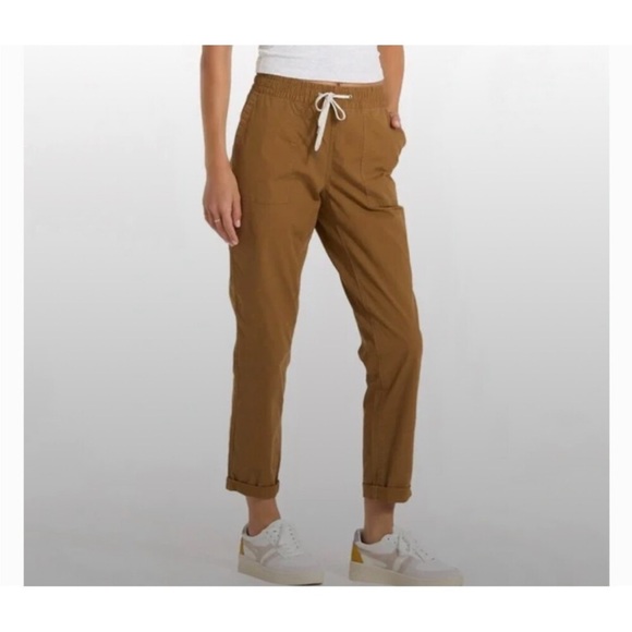 Vuori Ripstop Drawstring Pull On Pants XS Pockets Tan Brown VW450 - Picture 3 of 15